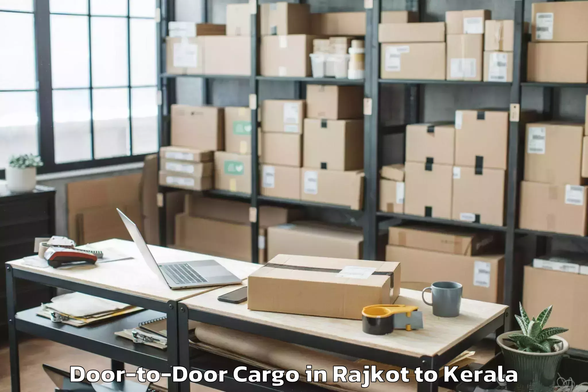 Efficient Rajkot to Kerala Kalamandalam Cheruthuru Door To Door Cargo